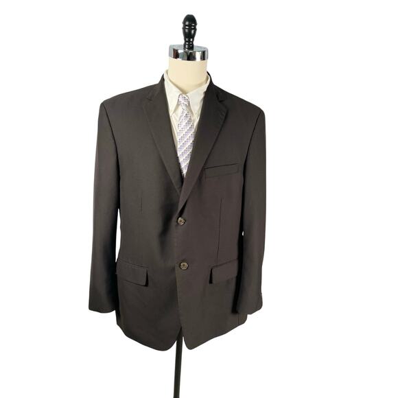 Travelsmith Outfitters Blazer Men 46R Black Aviation Airplane Lining Zip Pockets - Picture 1 of 14